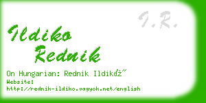 ildiko rednik business card